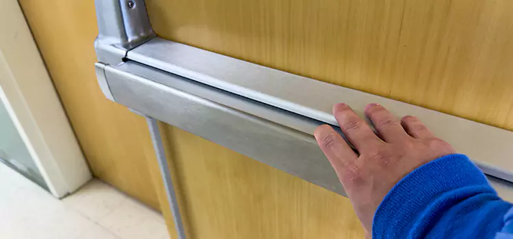 Installing a Push Bar on a Door Rubidoux